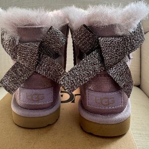 Toddler Size 6 Purple Ugg Boots with Bow (lightly used)